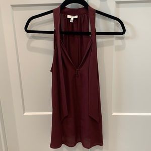 Joie Maroon Silk Tank